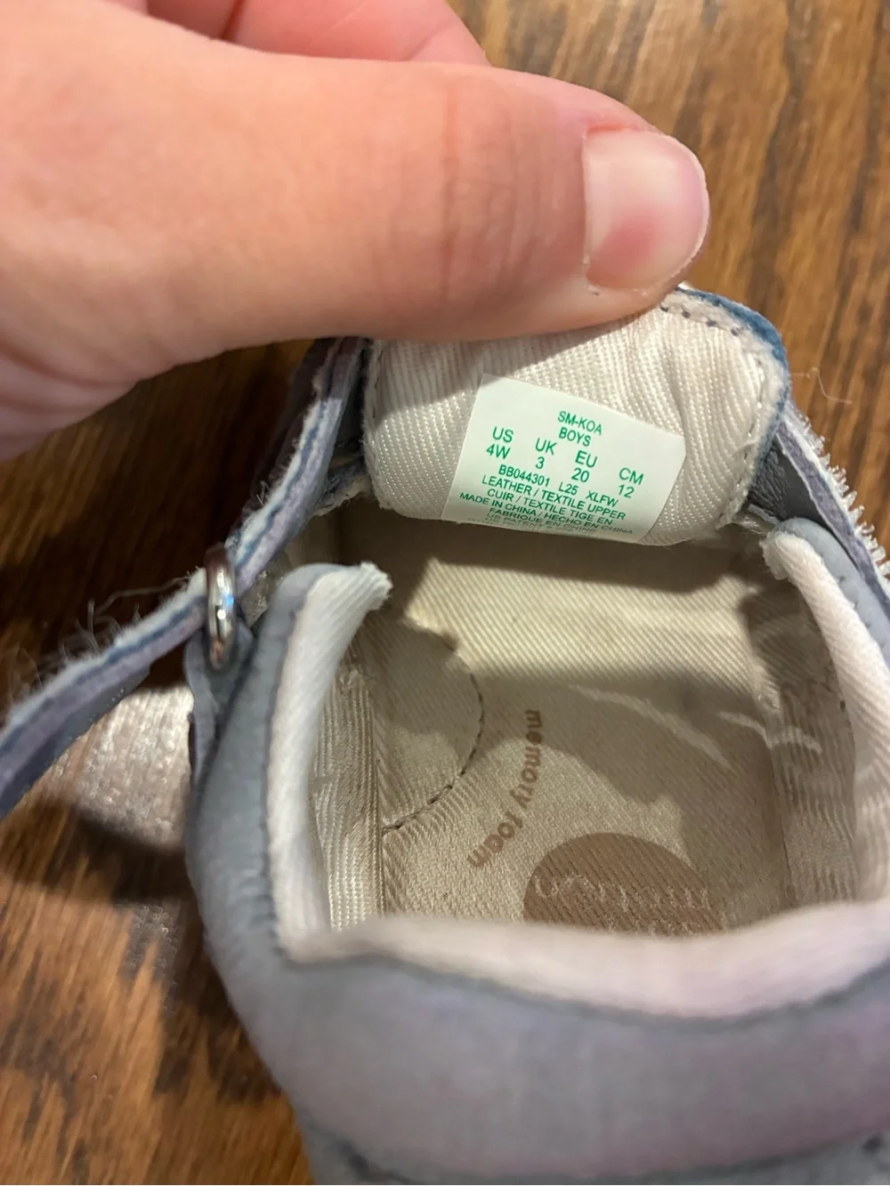 Stride Rite Light Gray Baby Fisherman Sandals